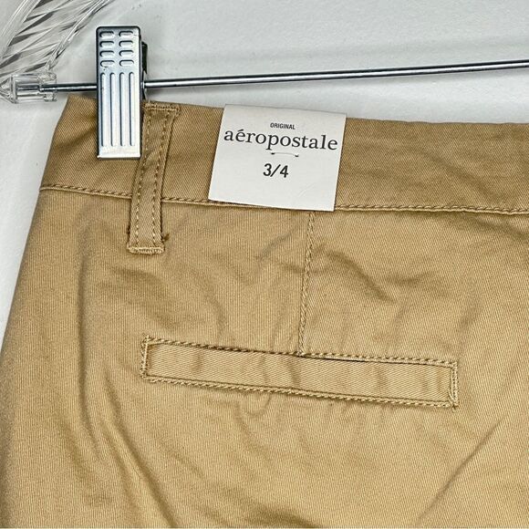 Aeropostale NWT Khaki Bermuda Shorts Stretch Summer - Picture 5 of 6